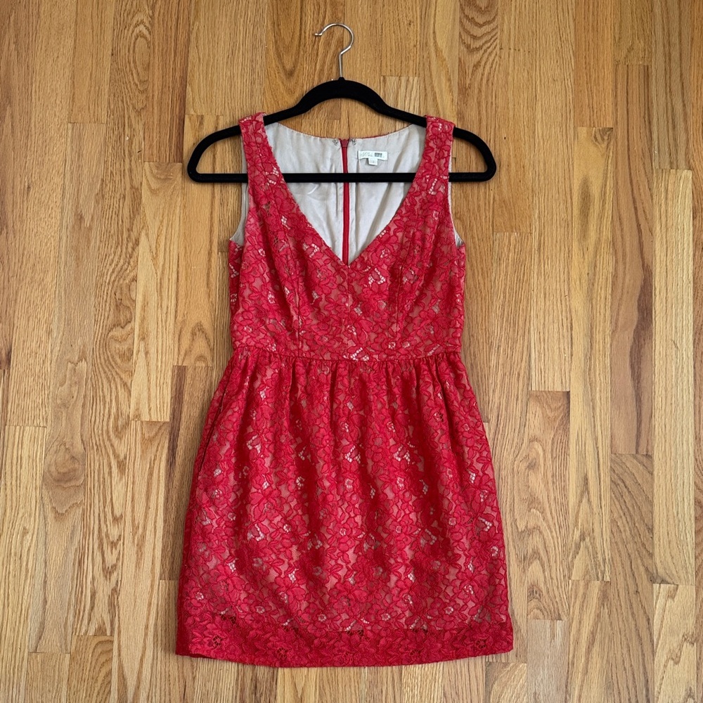 Shoshanna Vibrant Lace Mini Dress